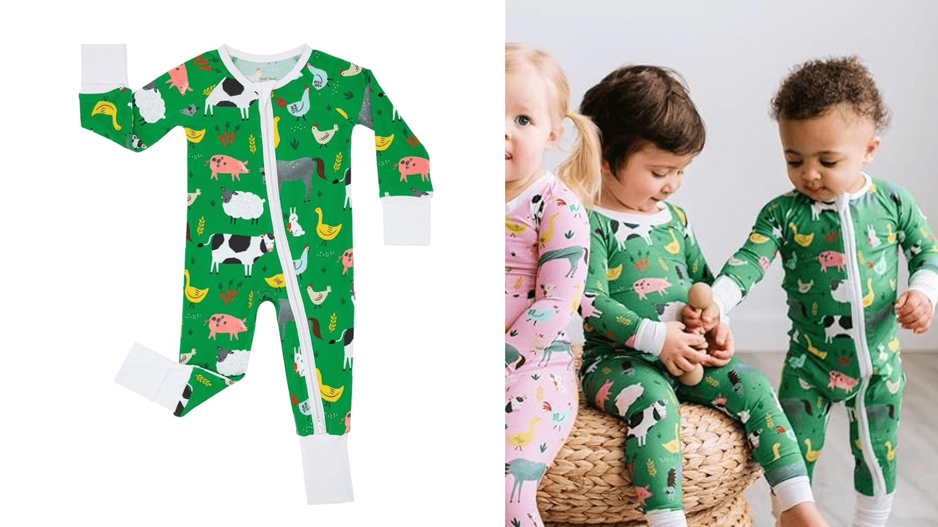 Little Sleepies Pajamas for Baby Boys & Girls, Viscose from Bamboo Baby Pajamas, Preemie & Newborn Sleepers, 2-Way Zipper PJs