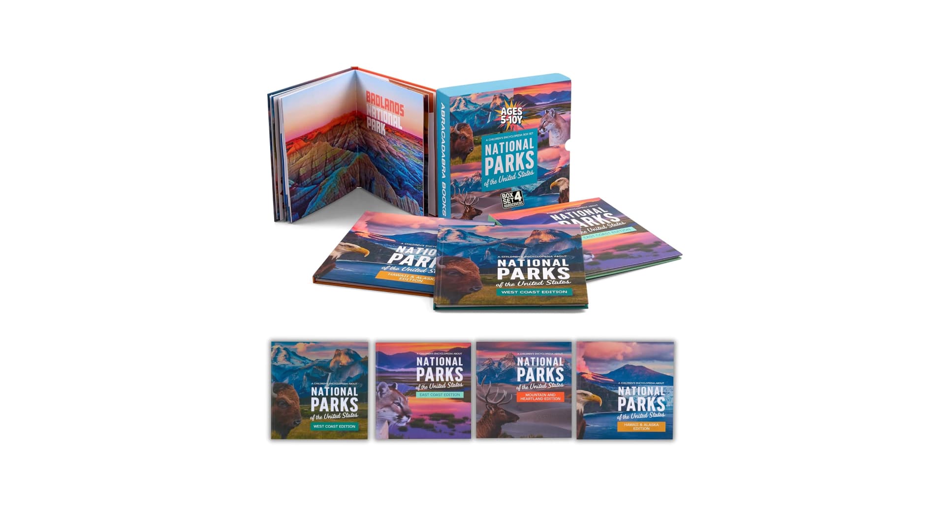 National Parks For Kids: 4 Hardcover Book Box Set