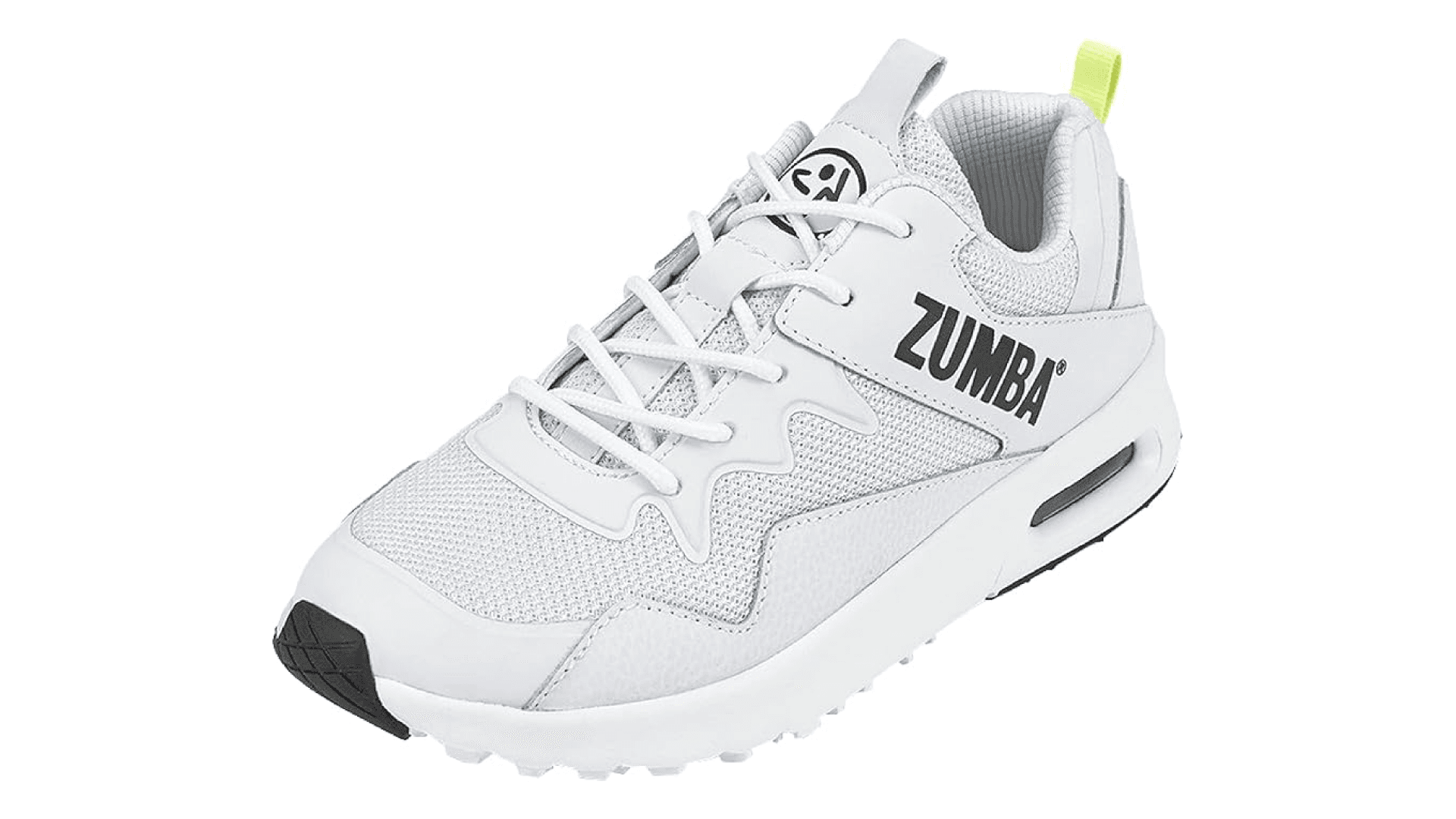 ZUMBA Women's Air Classic Sneakers, Nonslip Low-Top Dance Sneakers, 12, White Black