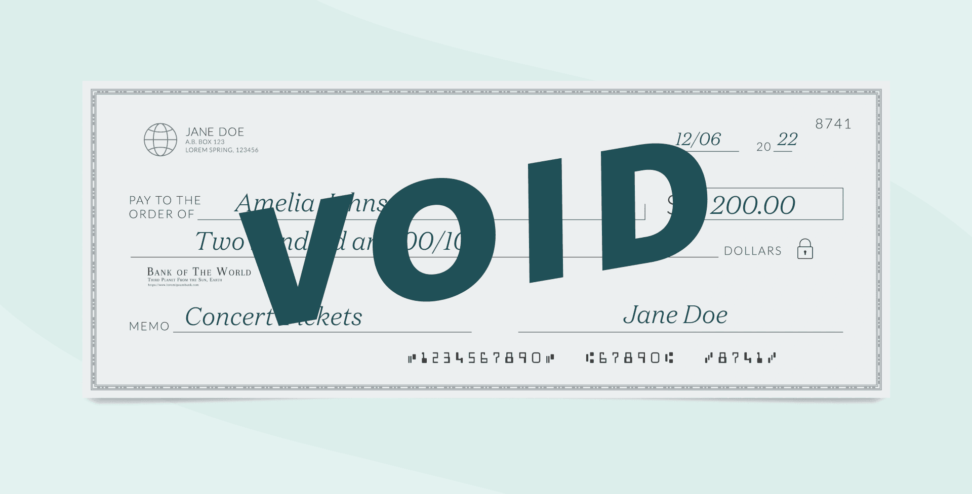 accessibility, voided check