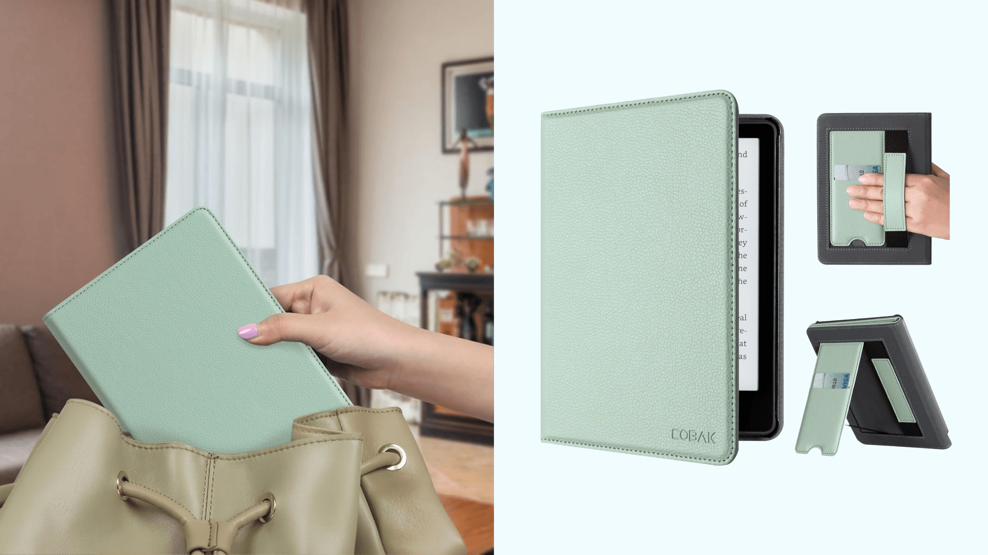 CoBak Case with Stand for Kindle Paperwhite - Durable PU Leather Cover with Auto Sleep Wake, Card Slot, Hand Strap Feature - Fits Kindle Paperwhite 11th Generation 6.8" Signature Edition 2021 Released