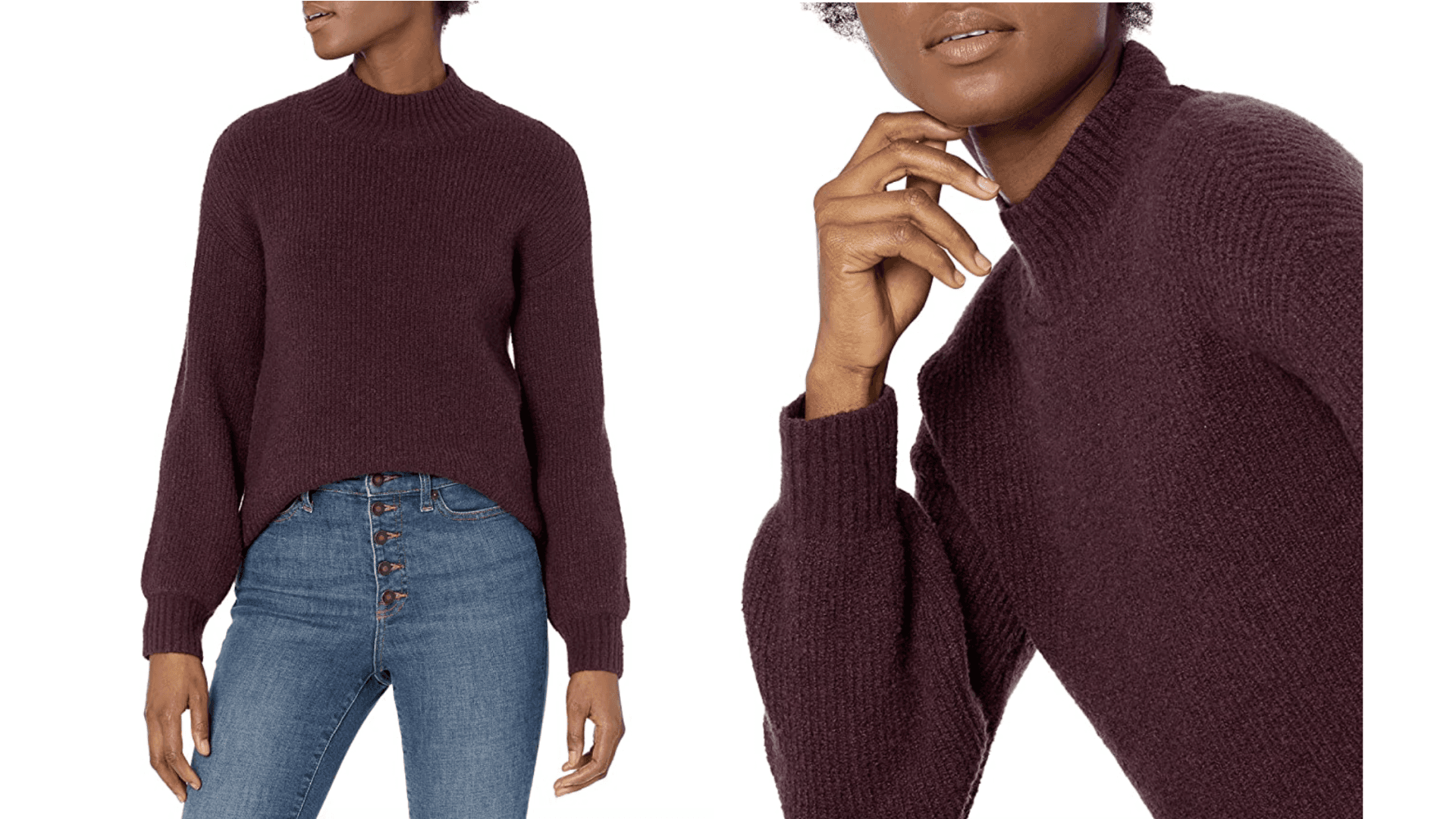 Balloon-sleeve sweater