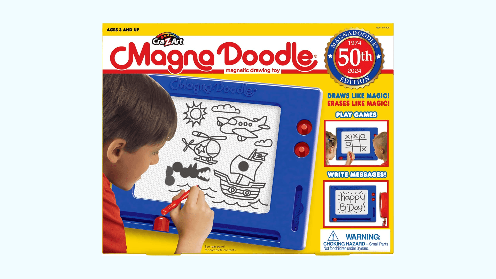Cra-Z-Art Retro Magna Doodle - 50 Years of Creative Fun – Classic Magnetic Drawing Board Toy, Ages 3+