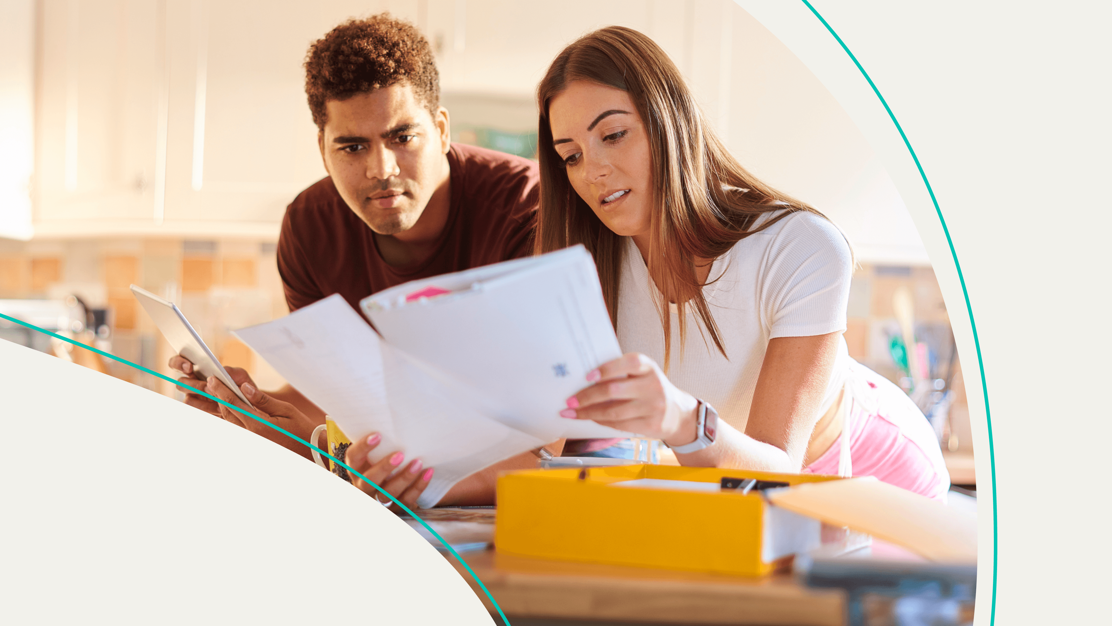 accessibility, marriage and finances, A couple reading over documents together