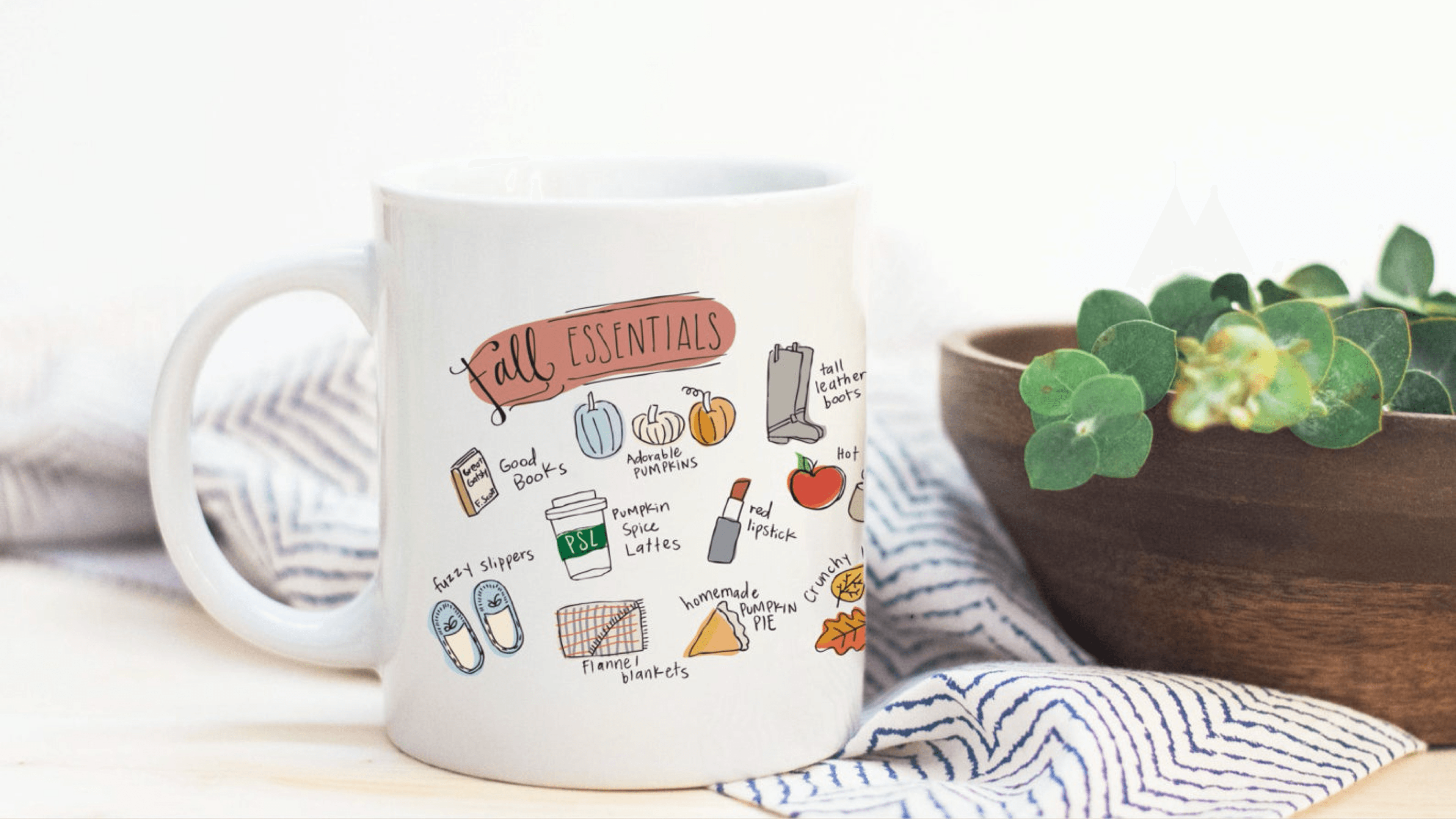 cute decorated mug for the fall season