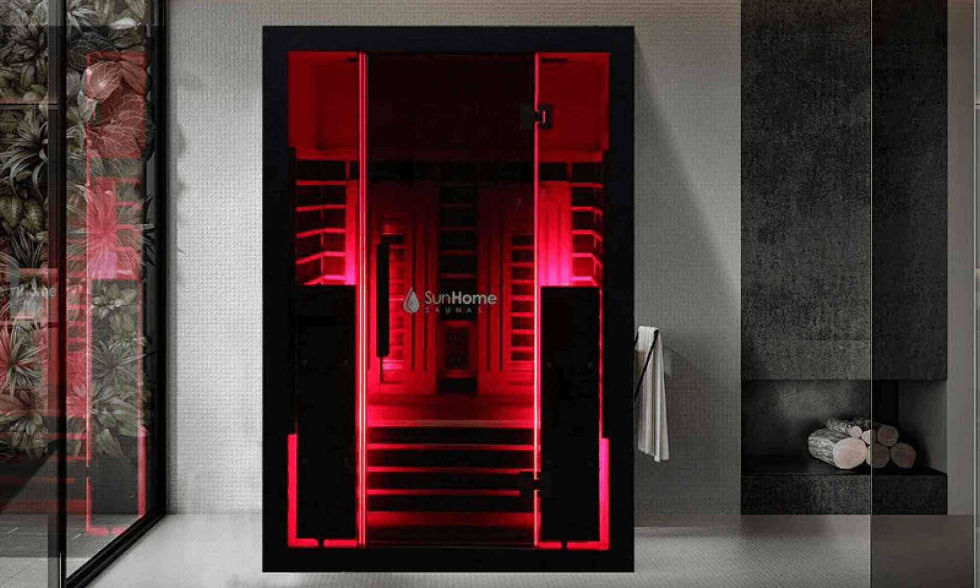 Sun Home Eclipse™ 2-Person Red Light & Infrared Sauna